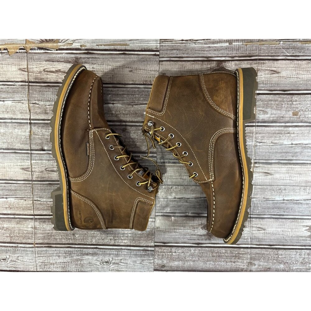 Carhartt 6" Waterproof Work Boots size 11 color Brown Style CMW6197 - Picture 5 of 12